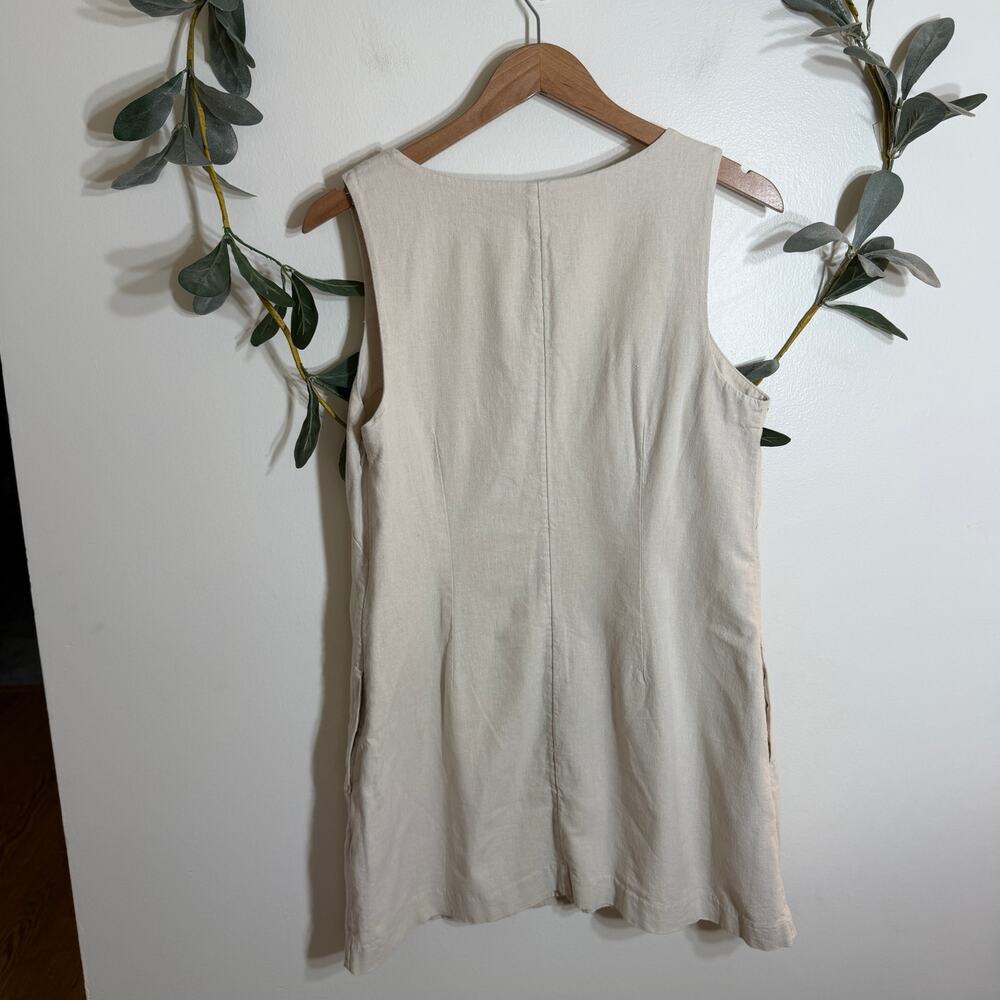 Abercrombie Cream Linen Tank Dress - Picture 5 of 6
